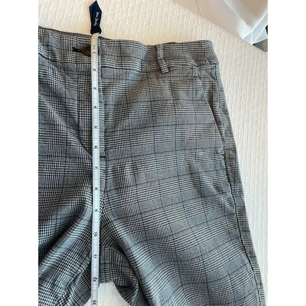 Loft Trouser Pants Work Office High Waist Skinny Plaid Comfort Size 8 Stretch